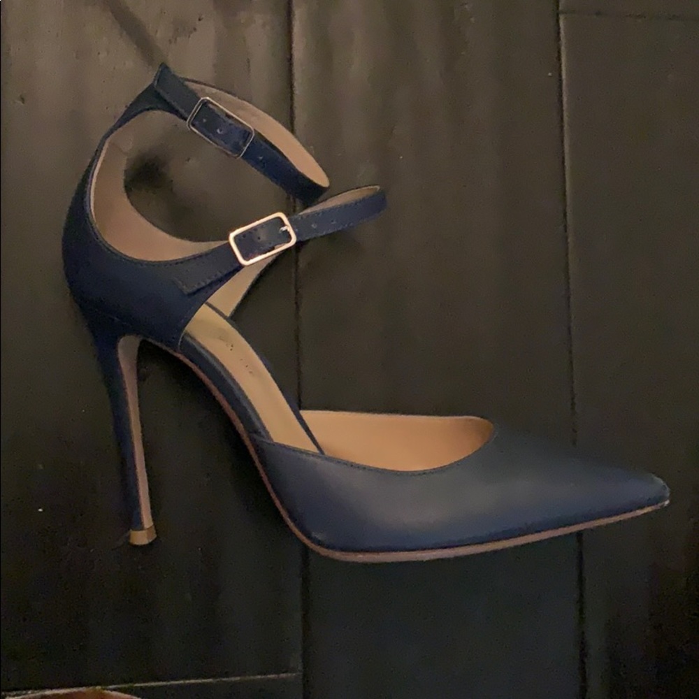 Gianvito Rossi Navy Pump Double ankle strap Sz 37